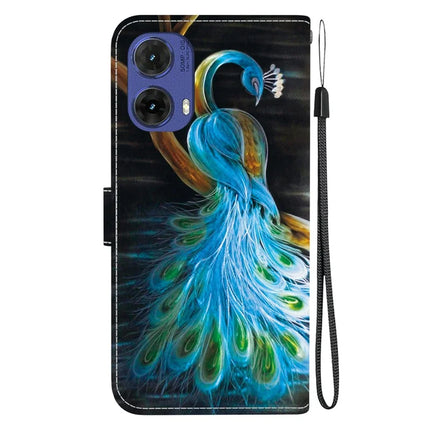 For Motorola Moto G85 5G Case Pattern Printing Anti-Drop Leather Flip Wallet Phone Cover with Lanyard