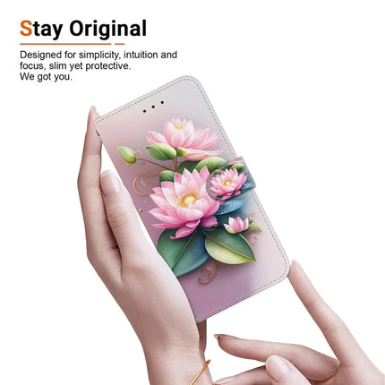 For Motorola Moto G85 5G Case Pattern Printing Anti-Drop Leather Flip Wallet Phone Cover with Lanyard