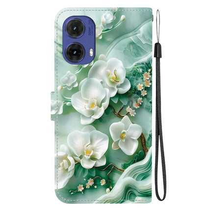 For Motorola Moto G85 5G Case Pattern Printing Anti-Drop Leather Flip Wallet Phone Cover with Lanyard