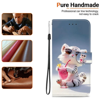 For Motorola Moto G85 5G Case Pattern Printing Anti-Drop Leather Flip Wallet Phone Cover with Lanyard