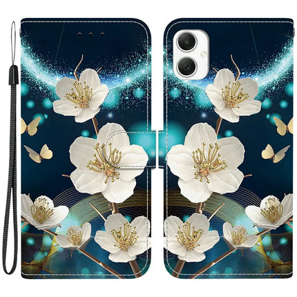For Samsung Galaxy A06 Case Pattern Printing Anti-Drop Leather Flip Wallet Phone Cover with Lanyard - Magnolia