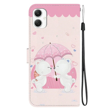 For Samsung Galaxy A06 Case Pattern Printing Anti-Drop Leather Flip Wallet Phone Cover with Lanyard