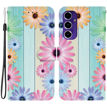 For Samsung Galaxy A16 5G  /  4G Case Pattern Printing Anti-Drop Leather Flip Wallet Phone Cover with Lanyard - Sunflower