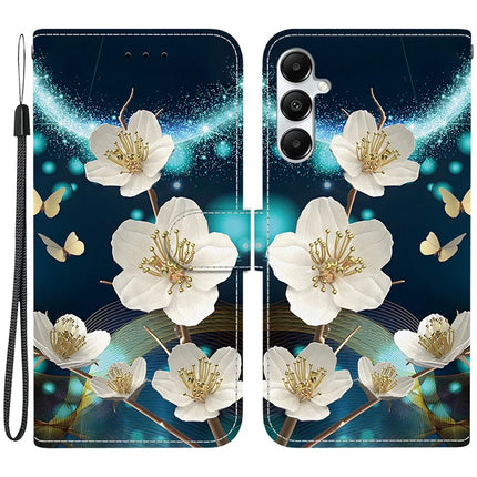 For Samsung Galaxy A35 5G Case Pattern Printing Anti-Drop Leather Flip Wallet Phone Cover with Lanyard - Magnolia