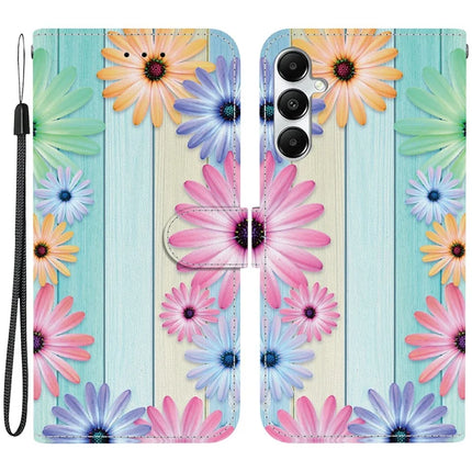 For Samsung Galaxy A35 5G Case Pattern Printing Anti-Drop Leather Flip Wallet Phone Cover with Lanyard - Sunflower