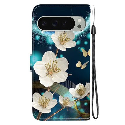For Google Pixel 9 Pro  /  Pixel 9 Case Pattern Printing Anti-Drop Leather Flip Wallet Phone Cover with Lanyard