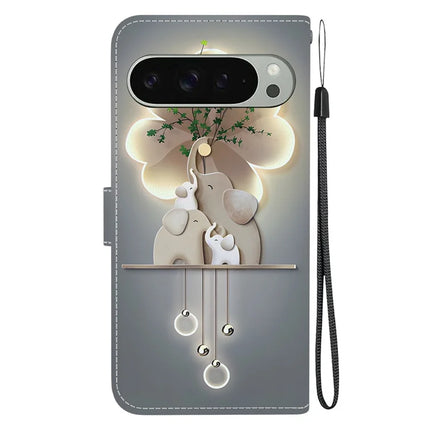 For Google Pixel 9 Pro  /  Pixel 9 Case Pattern Printing Anti-Drop Leather Flip Wallet Phone Cover with Lanyard