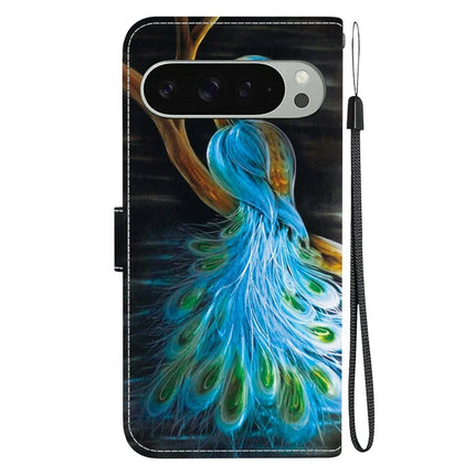For Google Pixel 9 Pro  /  Pixel 9 Case Pattern Printing Anti-Drop Leather Flip Wallet Phone Cover with Lanyard