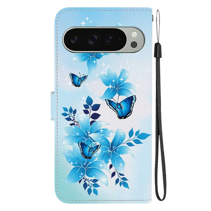 For Google Pixel 9 Pro  /  Pixel 9 Case Pattern Printing Anti-Drop Leather Flip Wallet Phone Cover with Lanyard