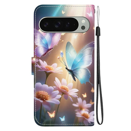 For Google Pixel 9 Pro  /  Pixel 9 Case Pattern Printing Anti-Drop Leather Flip Wallet Phone Cover with Lanyard