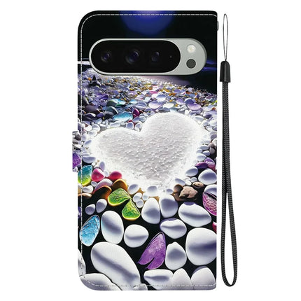 For Google Pixel 9 Pro  /  Pixel 9 Case Pattern Printing Anti-Drop Leather Flip Wallet Phone Cover with Lanyard