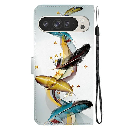 For Google Pixel 9 Pro XL Case Pattern Printing Anti-Drop Leather Flip Wallet Phone Cover with Lanyard