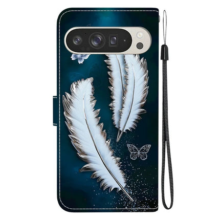 For Google Pixel 9 Pro XL Case Pattern Printing Anti-Drop Leather Flip Wallet Phone Cover with Lanyard