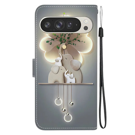 For Google Pixel 9 Pro XL Case Pattern Printing Anti-Drop Leather Flip Wallet Phone Cover with Lanyard
