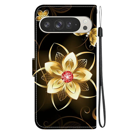 For Google Pixel 9 Pro XL Case Pattern Printing Anti-Drop Leather Flip Wallet Phone Cover with Lanyard