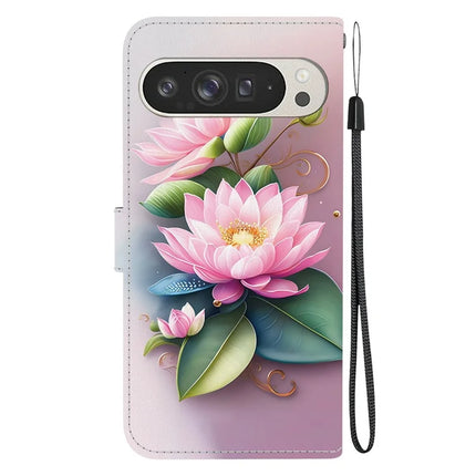 For Google Pixel 9 Pro XL Case Pattern Printing Anti-Drop Leather Flip Wallet Phone Cover with Lanyard