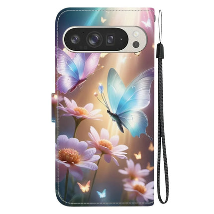 For Google Pixel 9 Pro XL Case Pattern Printing Anti-Drop Leather Flip Wallet Phone Cover with Lanyard