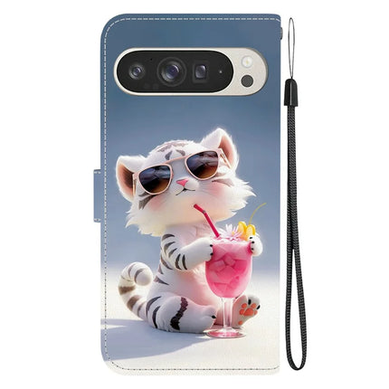 For Google Pixel 9 Pro XL Case Pattern Printing Anti-Drop Leather Flip Wallet Phone Cover with Lanyard
