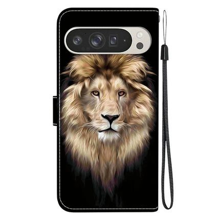 For Google Pixel 9 Pro XL Case Pattern Printing Anti-Drop Leather Flip Wallet Phone Cover with Lanyard