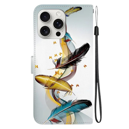For iPhone 16 Pro Max Case Pattern Printing Anti-Drop Leather Flip Wallet Phone Cover with Lanyard