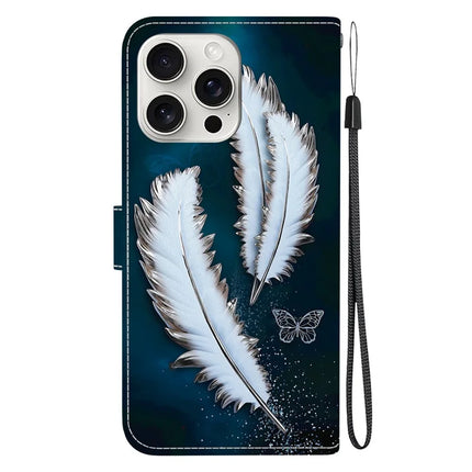 For iPhone 16 Pro Max Case Pattern Printing Anti-Drop Leather Flip Wallet Phone Cover with Lanyard