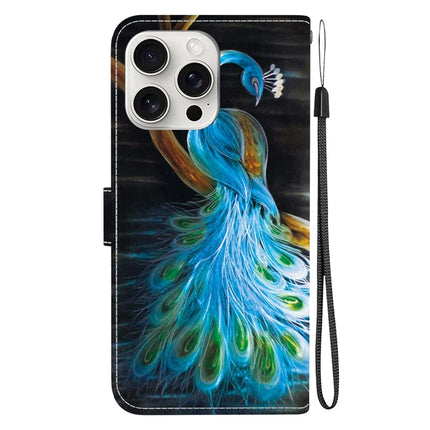 For iPhone 16 Pro Max Case Pattern Printing Anti-Drop Leather Flip Wallet Phone Cover with Lanyard