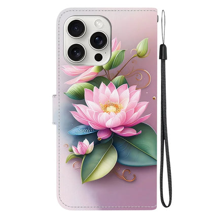 For iPhone 16 Pro Max Case Pattern Printing Anti-Drop Leather Flip Wallet Phone Cover with Lanyard