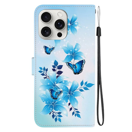 For iPhone 16 Pro Max Case Pattern Printing Anti-Drop Leather Flip Wallet Phone Cover with Lanyard