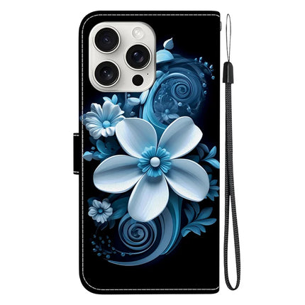 For iPhone 16 Pro Max Case Pattern Printing Anti-Drop Leather Flip Wallet Phone Cover with Lanyard