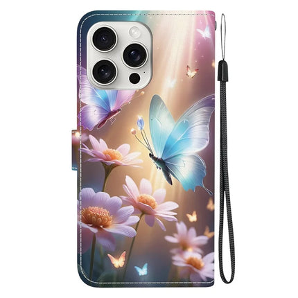 For iPhone 16 Pro Max Case Pattern Printing Anti-Drop Leather Flip Wallet Phone Cover with Lanyard
