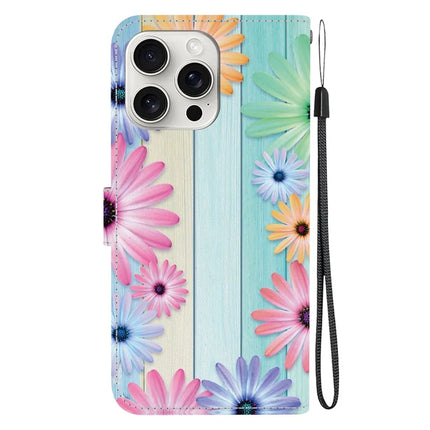 For iPhone 16 Pro Max Case Pattern Printing Anti-Drop Leather Flip Wallet Phone Cover with Lanyard