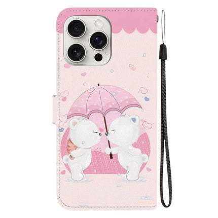 For iPhone 16 Pro Max Case Pattern Printing Anti-Drop Leather Flip Wallet Phone Cover with Lanyard