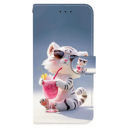 For iPhone 16 Pro Max Case Pattern Printing Anti-Drop Leather Flip Wallet Phone Cover with Lanyard