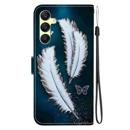 For Samsung Galaxy A25 5G (Global) (161.0 x 76.5 x 8.3mm) Case Pattern Printing Leather Wallet Phone Cover with Lanyard