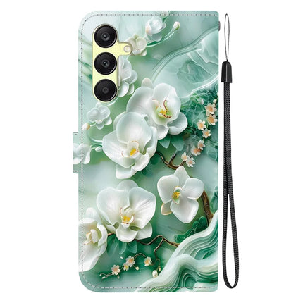 For Samsung Galaxy A25 5G (Global) (161.0 x 76.5 x 8.3mm) Case Pattern Printing Leather Wallet Phone Cover with Lanyard