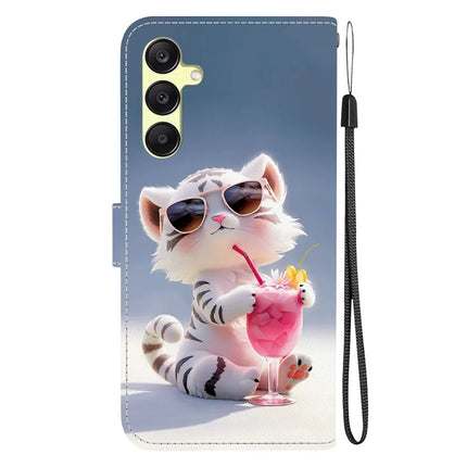 For Samsung Galaxy A25 5G (Global) (161.0 x 76.5 x 8.3mm) Case Pattern Printing Leather Wallet Phone Cover with Lanyard