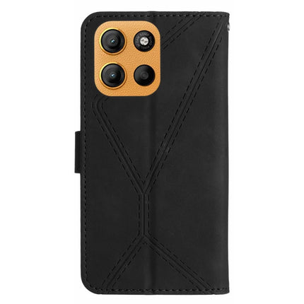 For Motorola Moto G15 4G Case Skin Touch Lines PU Leather Flip Phone Cover