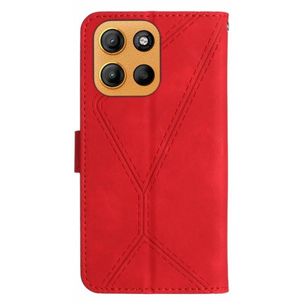 For Motorola Moto G15 4G Case Skin Touch Lines PU Leather Flip Phone Cover