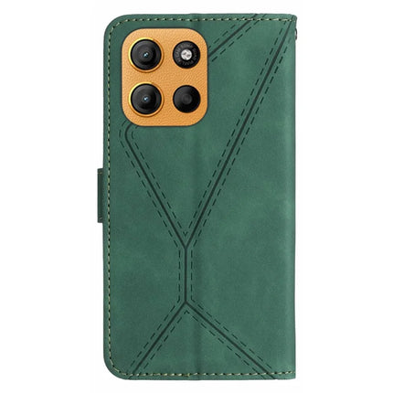 For Motorola Moto G15 4G Case Skin Touch Lines PU Leather Flip Phone Cover