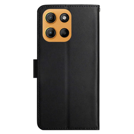 For Motorola Moto G15 4G Case Genuine Cow Leather Phone Cover Nappa Texture