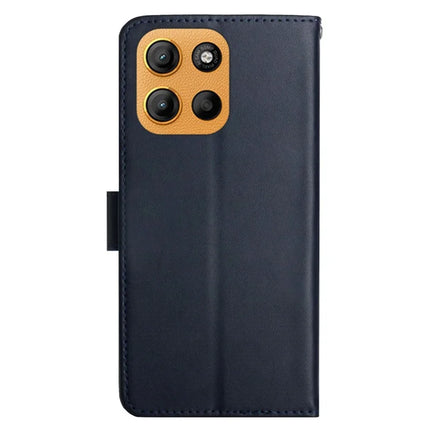 For Motorola Moto G15 4G Case Genuine Cow Leather Phone Cover Nappa Texture