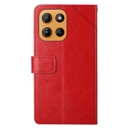 For Motorola Moto G15 4G Case Y Shaped Lines Imprint Leather Phone Cover