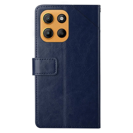 For Motorola Moto G15 4G Case Y Shaped Lines Imprint Leather Phone Cover