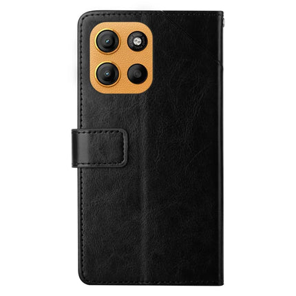 For Motorola Moto G15 4G Case Y Shaped Lines Imprint Leather Phone Cover