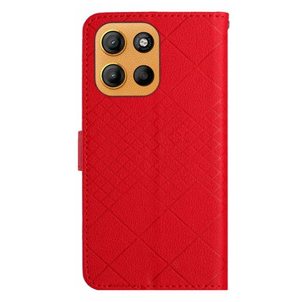 For Motorola Moto G15 4G Wallet Phone Case Imprint PU Leather Flip Folio Cover