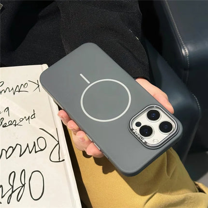 For iPhone 16 Pro Case Compatible with MagSafe Ultra Slim PC Phone Back Cover - Grey