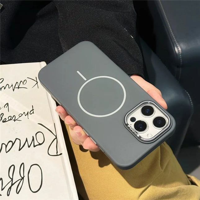 For iPhone 16 Pro Case Compatible with MagSafe Ultra Slim PC Phone Back Cover - Grey