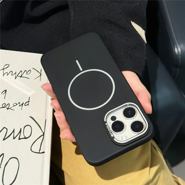 For iPhone 16 Pro Max Case Compatible with MagSafe Ultra Slim PC Phone Back Cover - Black