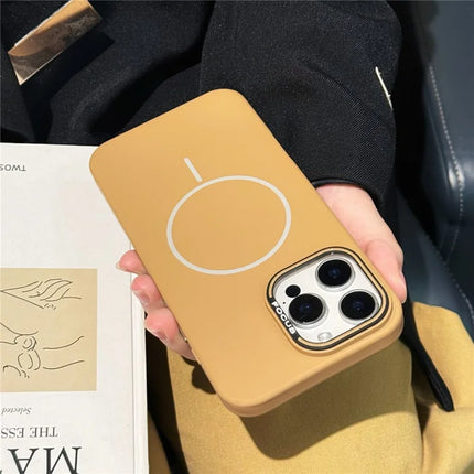 For iPhone 16 Pro Max Case Compatible with MagSafe Ultra Slim PC Phone Back Cover - Gold