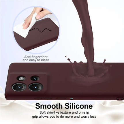 For Motorola Edge 50 5G Case Compatible with MagSafe Liquid Silicone Phone Cover with Lanyard